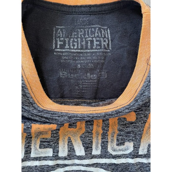 American Fighter Division Shirt Adult Large Gray Short Sleeve Men performance - Picture 6 of 7